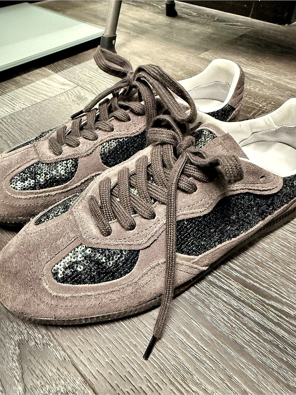 Alohas Tb.490 Glint Dark Grey Low-Top Sneakers Brown & Black EU 40 NEW